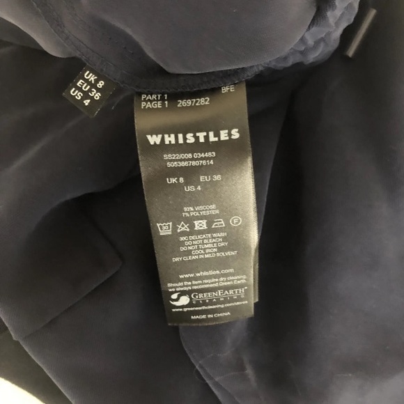Whistles Women Sz 4 Madison pants slacks
blue elastic drawstring waist - Picture 6 of 10